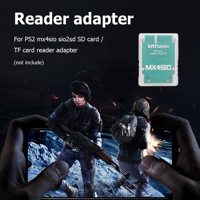 Lector de tarjetas transparente para PS2 MX4SIO SIO2SD Secure Digital TF Adaptador de tarjeta de memoria JShteea El nuevo