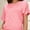 Pink, variant on Women's Casual Short Sleeve Dolman Top Boat Neck T Shirts