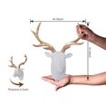 thumbnail image 5 of Animal Head Wall Decor, White Faux Furry/Felt/Velvety Resin Deer Head with Gold Antlers For Wall Mount Decoration, Size 10" x 5.5" x 12" by Smarten Arts, 5 of 10
