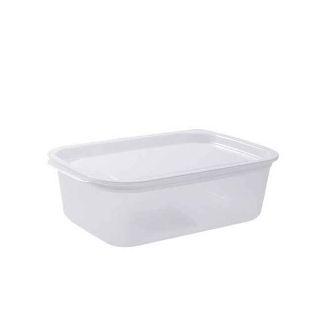 EGNMCR Closet Organizers and Storage, Storage Trunks & Bag Transparent Covered Rectangular Refrigerator Food Container Storage Box Kitchen Small Objects