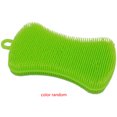 thumbnail image 3 of Silicone Sponges Dish Scrubber Kitchen Wash Heat-Resistant Non-Stick Cleaning Brush Random Color, 3 of 7