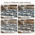 thumbnail image 7 of ODIKA 8'x10' Washable Area Rug Non-Shedding, Easy Care, Grey Abstract Striped Grid Design Mid Century Minimalist Vertical Blocks for King Size Bedroom Under Bed, Master Suite, 7 of 7