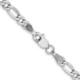 thumbnail image 3 of 14K White Gold Figaro Chain Necklace 16 inch 3.5 mm Semi-Solid with Lobster Clasp, 3 of 4