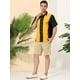 thumbnail image 4 of Camisas hawaianas manga corta botones botones a rayas playeras Amarillo negro T L, 4 of 6