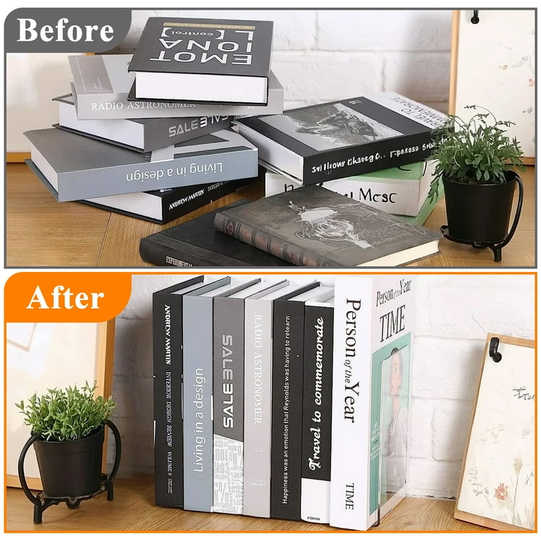 Cyrico Clear Acrylic Bookends, 8-Piece Set photo 3