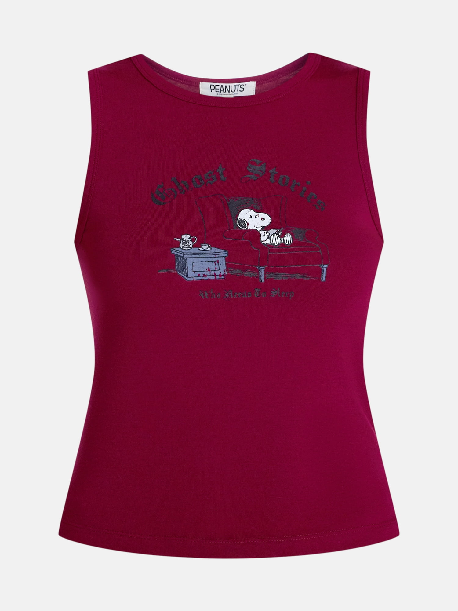 Peanuts Women's and Women's Plus Size Snoopy Ghost Stories Sleep Tank Top, Sizes XS-2X