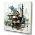 thumbnail image 2 of Designart "Analytic Cityscape Drawing II" City Buildings Canvas Wall Art, 2 of 7