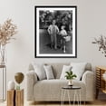 thumbnail image 4 of Historic Framed Print, [Sally Fitzgerald of Nyack, N.Y. holding hand of her foster grandfather", 92-year old William O. Powell; a service of Adult Counselors and Home Finders]", 17-7/8" x 21-7/8", 4 of 9
