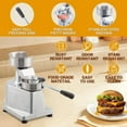 thumbnail image 4 of TEQIN Commercial Burger Patty Make, Hamburger Press Patty Maker,Stainless Steel Burger Smasher Hamburger Forming Processor with 5 Pcs Patty Papers for Beef Pork Chicken Patty, 4 Inch /5 Inch/6 Inch, 4 of 8
