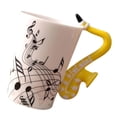 thumbnail image 1 of Ceramic Cup Coffee Mug Instrument Mug Creative Gift Tea Cup Home Yellow Saxophone, 1 of 8