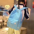 thumbnail image 3 of Simple Classic Backpack Teens Girls Student Large Capacity Bookbag (Pink), 3 of 9