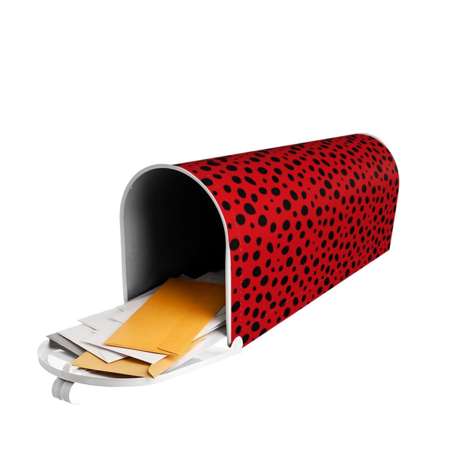 Logiee Ladybug Dotted Print Post Letter Box Wrap Decor, Mailbox Cover Suitable for Standard Mailbox and Large Size Mailbox,Outdoor Yard Decoration-21x18 in