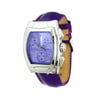 Ladies Square Chronograph Purple Leather Strap