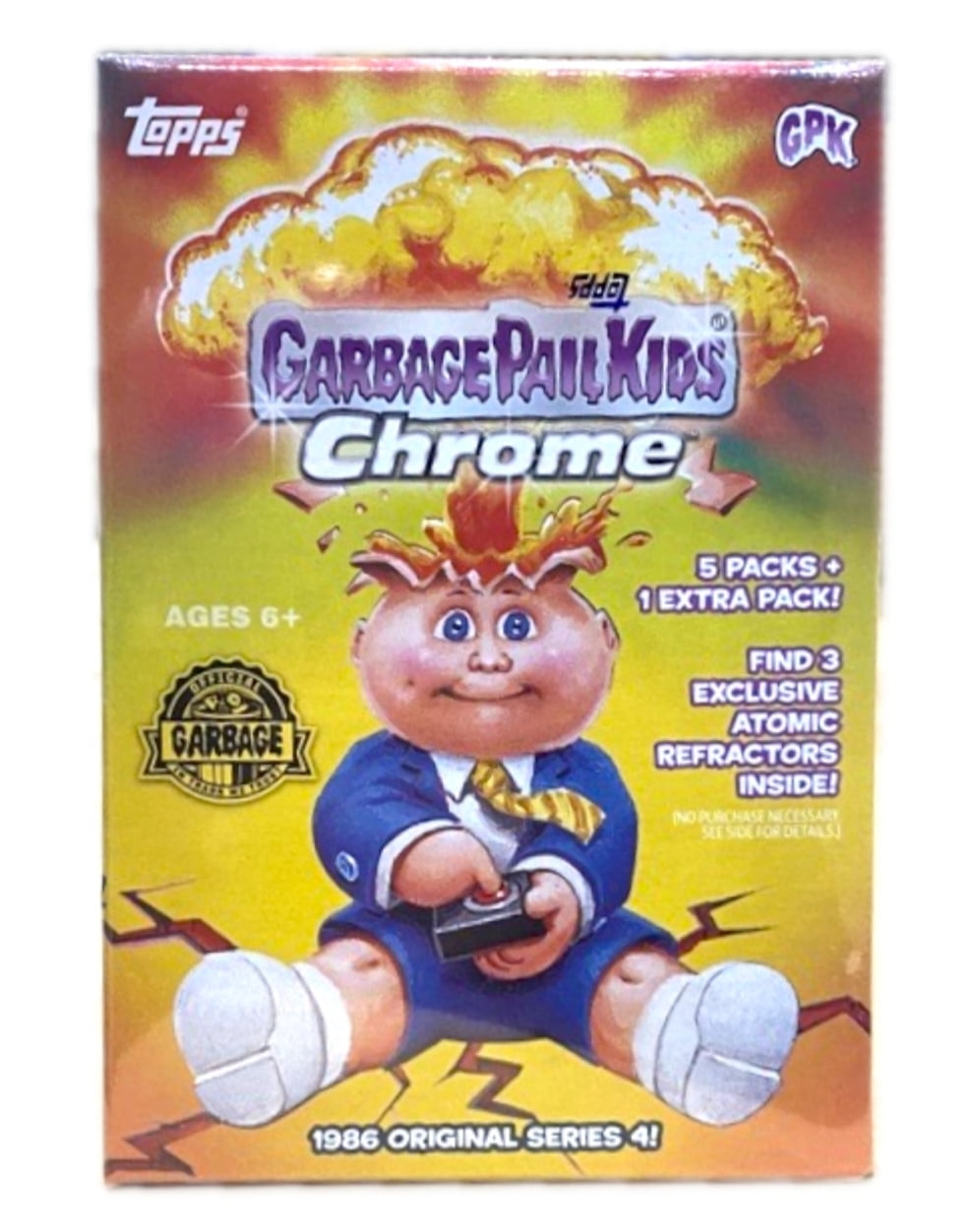 Topps 2022 Garbage Pail Kids Chrome Hobby Box, 24 Packs, 4 Cards