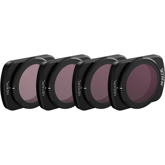 Skyreat ND Polarized Filters Set for DJI Osmo Pocket 3 Creator Combo Accessories -4-Pack (ND8/PL,ND16/PL,ND32/PL,ND64/PL)