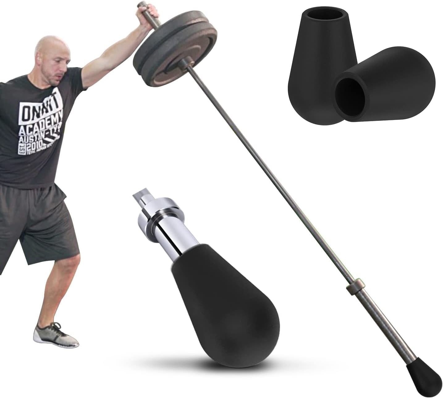 2PCS EVA Exercise Landmine Attachment for Barbell Presses, Rows