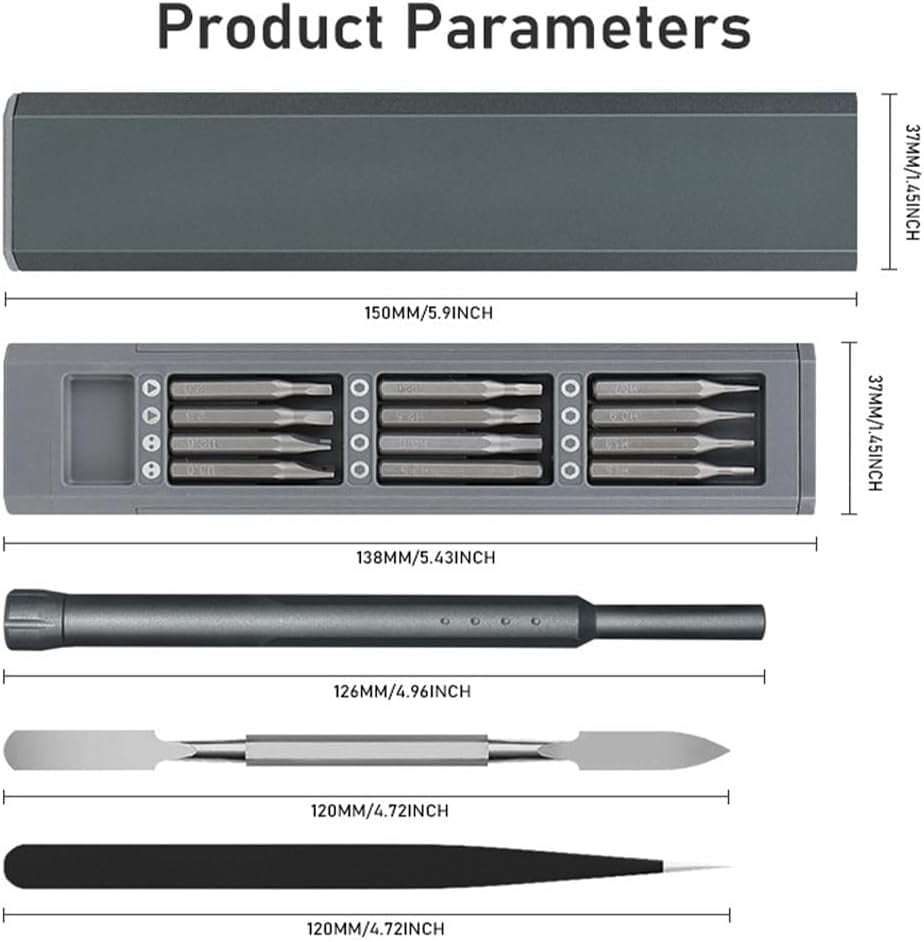 2026 Upgraded 44-in-1 Precision Screwdriver Set - For Effortless, High-Precision Repairs, Mini Manual/electric Screwdriver, for Electronics Phone Camera Laptop