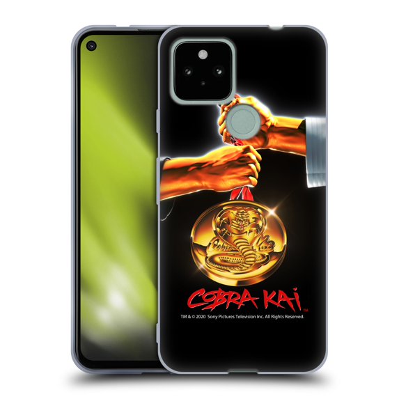 Head Case Designs Officially Licensed Cobra Kai Graphics Gold Medal Soft Gel Case Compatible with Google Google Pixel 4a 5G