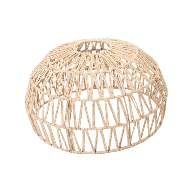 Pendant Lamp Shade Chandelier Paper Rope Woven Lampshade for Cafe Decoration Sunnimix Pantalla tejida