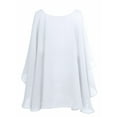 thumbnail image 6 of Zaldita Womens Soft Chiffon High Low Shawl Wraps Evening Shrug Scarve Bridal Wedding Cape White One Size, 6 of 7