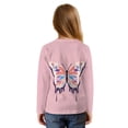 thumbnail image 2 of DISNIMO Butterfly Print Girls Lace-up Top Long Sleeve Pullover Tops Soft Crew Neck Blouse Shirts Fall Winter Clothes for Teens, 2 of 8