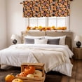 thumbnail image 3 of Maple Leaf Valances for Windows, 42 x 18in, Fall Watercolor Leaves Pastoral Black Rod Pocket Kitchen Valance Curtain Light Filtering Window Treatments for Living Room Bedroom, 1 Panel, 3 of 7