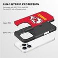thumbnail image 2 of Apple iPhone 15 Pro Max (6.7) - NFL Licensed Kansas City Chiefs Team Logo on Red Textured Dual Layer Case, 2 of 5