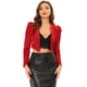 thumbnail image 1 of Chaqueta de lentejuelas Allegra K para mujer tipo bolero rojo M, 1 of 5