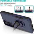 thumbnail image 5 of Samsung Galaxy S21 FE 5G Case: Dual Layer Shockproof Magnetic Kickstand Cell Phone Cover Protective with Rugged Ring Holder & (2 Pack) Explosion-Proof flim,Galaxy S21 FE 6.4 inch Blue, 5 of 13