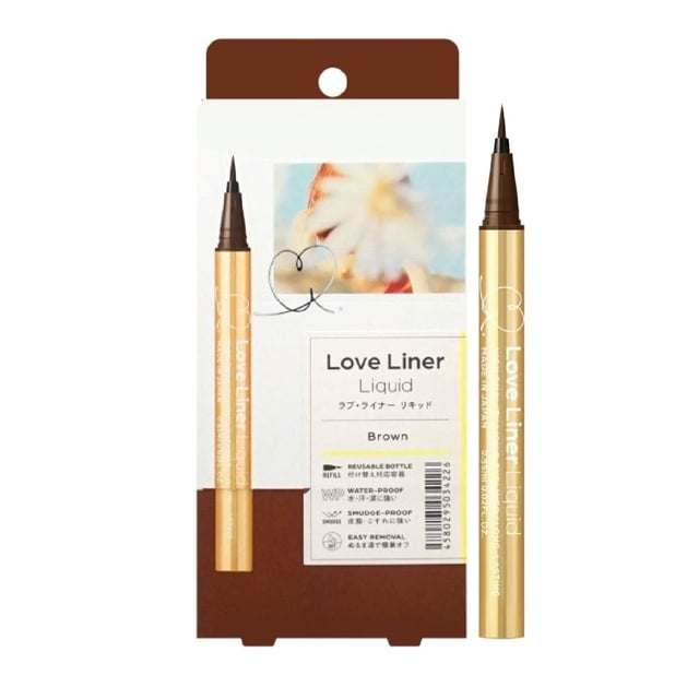Delineador líquido LoveLiner, impermeable, resistente a las manchas, marrón