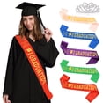 thumbnail image 2 of Etiquette Shoulder Strap Soft Cloth Letters Printed Colorful Ribbon Rhinestone Inlay Headdress Decoration Accessories Graduation, 2 of 10