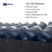 Medacure Alternating Pressure Air Mattress for Hospital Beds with Quilted Nylon Cover - 80 x 36 x 8 (Twin) - Pump Included