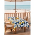 thumbnail image 2 of 54x80 Inch Outdoor Tablecloth with Umbrella Hole Zipper Rectangle Lemon Rectangular Tablecloths Outside Waterproof Fruit Leaf Branch Summer Spring Pastoral Patio Table Cloth Cover for Picnic Party, 2 of 8
