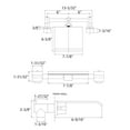 thumbnail image 6 of Two Handles High Flow Rate Matte Black Wall Mount Waterfall Tub Filler, 6 of 7