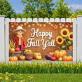 thumbnail image 6 of Colorful Design Happy Fall Banner Scarecrow Decor Happy Fall Y'all Pumpkin Decoration Harvest Theme for Autumn Gathering Thanksgiving Party Home Decoration, 6 of 9