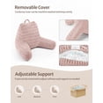 thumbnail image 4 of Reading Pillow Backrest Pillow with Shded Memory Foam for Adult & Children Designed for Bed and Couch Sitting Up Includes Arms Pockets and Washable Cover Off, 4 of 7