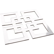 Niceauty Silver Mirror Wall Decor for Kitchen Bar and Hotel Decoration