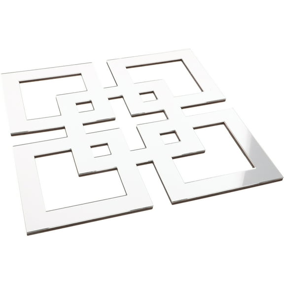 Niceauty Silver Mirror Wall Decor for Kitchen Bar and Hotel Decoration