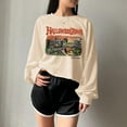 thumbnail image 4 of Crop Top for Womens Halloween Printed Sweatshirts Lantern Long Sleeve Blouses Casual Loose T-Shirts Crewneck Pullover Tops Fall Halloween Costumes, 4 of 4
