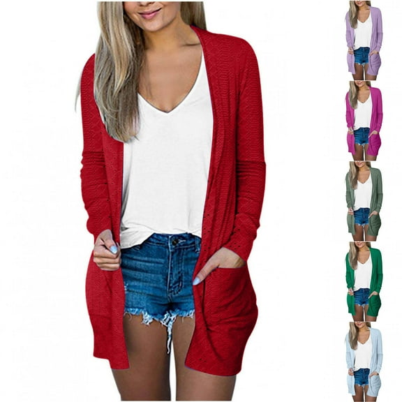 Antinious Sweaters for Women Casual Solid Long Sleeve Sleeveless Hood Outerwear Jacket with Pockets,Women Sweater Coat,Womens Trench Coat,Purple,XXL