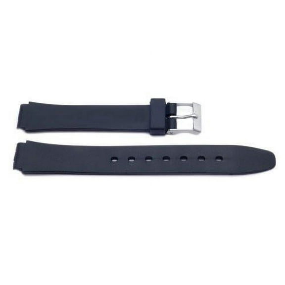 14mm Black Casio Style Ladies Plastic Watch Band