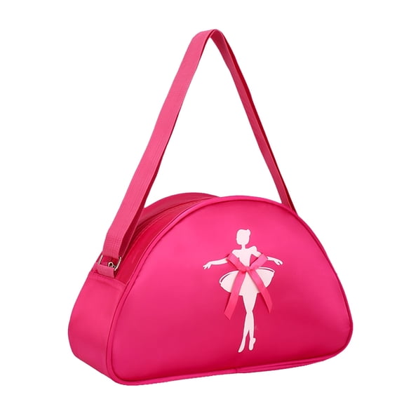 GASTROPOD Ballet Dance Duffel Bag for Girls, Hot Pink Sports Gym Travel Carry On Crossbody Handbag with Pockets, Cute Dance Class Gear Organizer