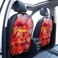 thumbnail image 3 of Naloa Autumn Maple Leaves 2Pcs Anti-Kick Back Seat Cover Kick Mat, Car Seat Protector with 3 Storage Pockets, 3 of 8
