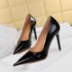 thumbnail image 3 of Zapatos de tacón alto de novia con diseño de piedra, estilo sexy, delgados, de boca baja, puntiagudos y súper puntiagudos, para mujer, clásicos, con tacón de aguja, 3 of 5