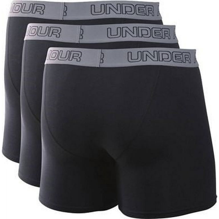 Under Armour Men's Charged Cotton Stretch 6IN Boxerjock - 3 Pack 
