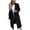 Black-Coats, variant on Qetyuw Womens Notched Lapel Collar Pea Coat Winter Double Breasted Long Sleeve Trench Coats Casual Chunky Overcoat
