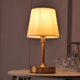 thumbnail image 6 of Portable Cordless Table Lamp Usb Rechargeable Fabric Shade Desk Lamp Decor Light (Gold), 6 of 10