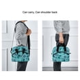 thumbnail image 6 of Lunch Bag Portable Crossbody Meal Bag Cooler Bag Insulated Lunch Bag Food Bag Handheld & Crossbody Design Cartoon Navy Roses, 6 of 6