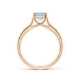 thumbnail image 2 of ANGARA Natural Solitaire 1.35 ct Aquamarine Split Shank Engagement Ring in 14K Rose Gold for Women (Size-8x6mm) | March Birthstone, Anniversary, Jewelry Gift for Women | Natural Aquamarine Ring, 2 of 10