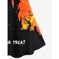 thumbnail image 4 of Rosegal Women's Halloween Bat Castle Print A Line Dress, 4 of 5